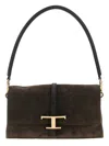 Tod's Mini T Timeless Suede Shoulder Bag In Brown