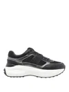 Tod's Leather And Technical Fabric Sneakers In Black