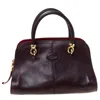 TOD'S TODS DARK LEATHER SELLA SATCHEL