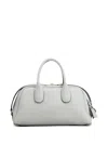 Tod's Small Darsena Leather Top Handle Bag In Gray