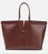 Tod's Dbm Large Leather Tote Bag In Brown