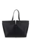 Tod's Di Bag Folio Leather Shopping Bag In Black