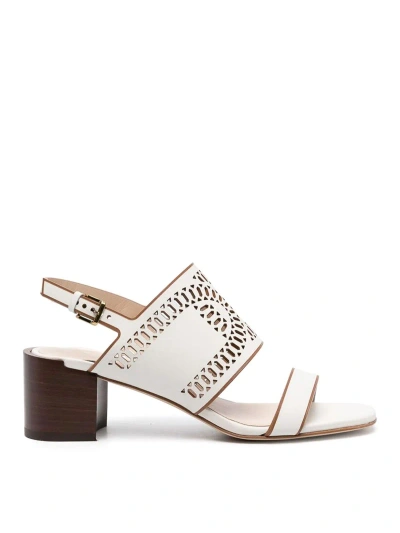 Tod's Decorated Sandals In White