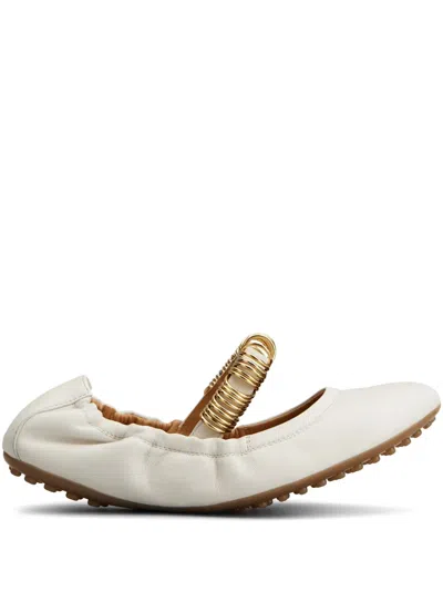 Tod's Dee Ballerina Shoes In Beige