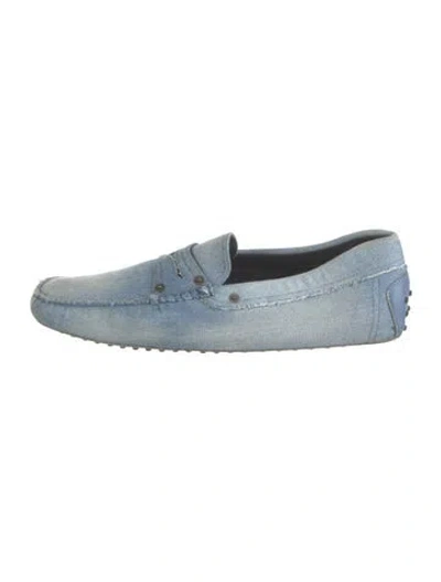 Pre-owned Tod's Denim Drivers In Blue