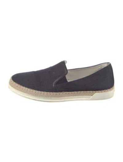 Pre-owned Tod's Denim Espadrilles In Blue