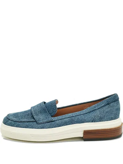 Pre-owned Tod's Denim Loafers In Blue