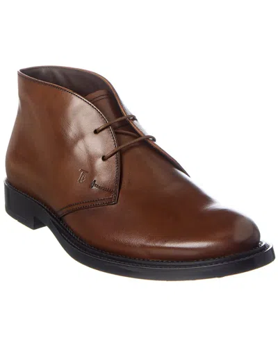 Tod's Tods Desert Leather Boot In Brown