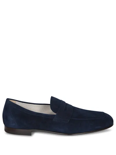 Tod's Destrutt Suede Blue Loafer