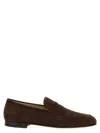 Tod's Almond Toe Suede Penny Strap Loafers In Brown