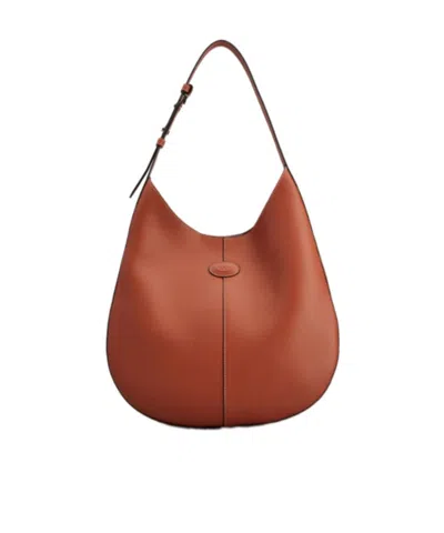 Tod's Di Ba Small Hobo Handbag In Brown