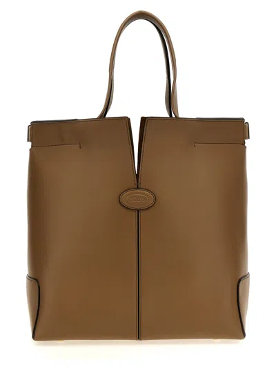 Tod's Tods Di Bag Folio Shopping Bag In Beige
