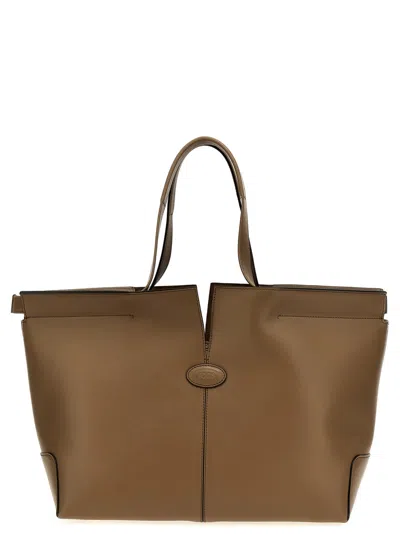 Tod's Tods Di Bag Folio Shopping Bag In Beige