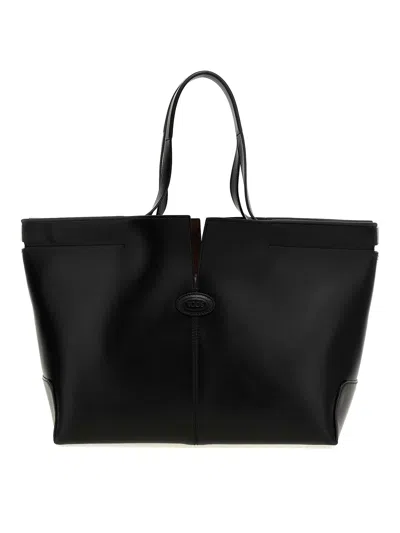 Tod's Tods Di Bag Folio Shopping Bag In Black