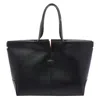 Tod's Medium Leather Tote Bag In Black