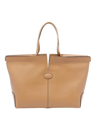 Tod's Tods Di Bag Folio Small-medium Bag In Sand