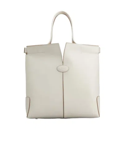 Tod's Di Bag Folio Small Shopping Bag In White