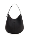 Tod's Di Bag Medium Leather Hobo Bag In Black