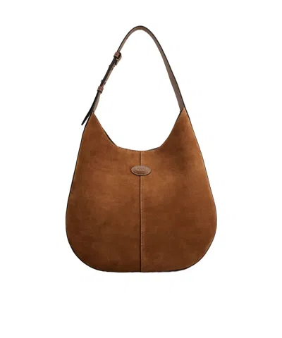 Tod's Di Bag Hobo Bag In Brown