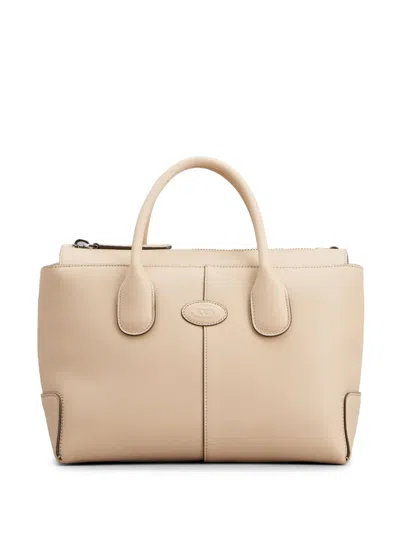 Tod's Di Bag Leather Tote Bag In Neutrals
