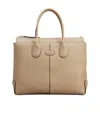 Tod's Di Bag Medium Leather Bag In Nude