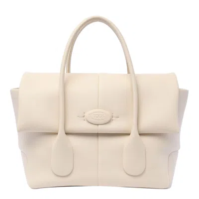Tod's Di Bag Reverse Handbag In Panna
