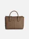 Tod's 'di Bag' Small Beige Leather Bag In Beige