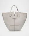 Tod's Di Calf Leather Shoulder Bag In Gabbiano