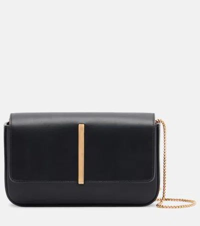 Tod's Di Folio Mini Leather Crossbody Bag In Black