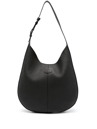 Tod's Di Leather Shoulder Bag In Black