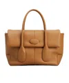 Tod's Di Leather Tote Bag In Brown
