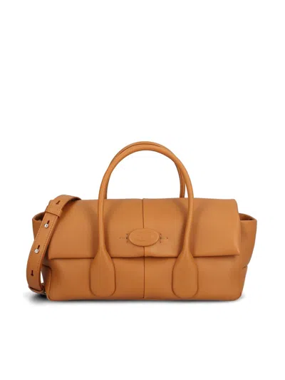 Tod's Di Logo Patch Tote Bag In Brown