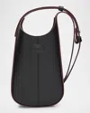 Tod's Di Micro Calfskin Shoulder Bag In Nero