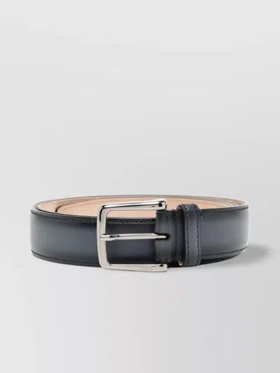 Tod's Distressed Leather Belt Adjustable Length In Grey