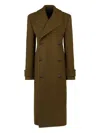 Tod's Double-breasted Coat In Brown