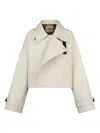 Tod's Double-breasted Cropped Jacket In Neutral