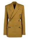Tod's Double-breasted Wool Jacket In Brown
