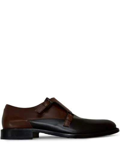 Tod's Double-buckle Monk Shoes In Black