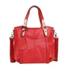 Tod's Double Handle And One Shoulder Bag In Red