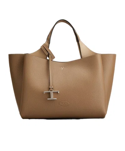 Tod's Double Handle Mini Shoulder Bag In Brown