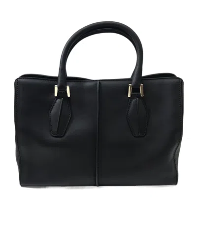 Tod's Double Handle Shoulder Bag In Black