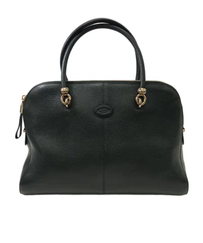 Tod's Double Handle Shoulder Bag In Black