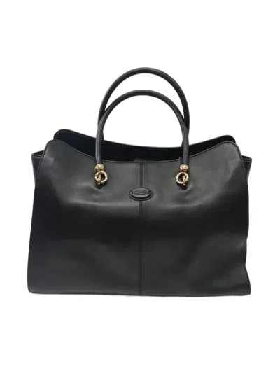 Tod's Double Handle Shoulder Bag In Black