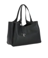 Tod's Double Handle Shoulder Bag In Black