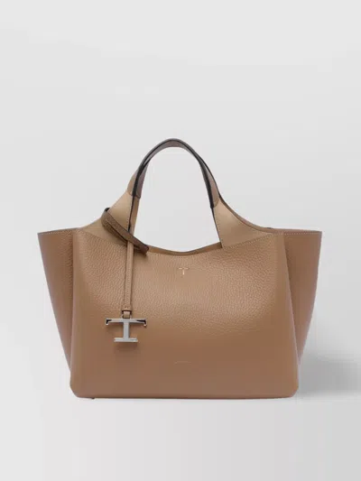 Tod's Double Handle Shoulder Bag In Brown