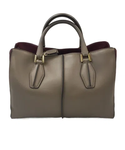 Tod's Double Handle Shoulder Bag In Green