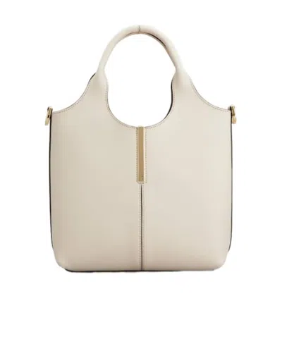 Tod's Double Handle Shoulder Bag In Nude