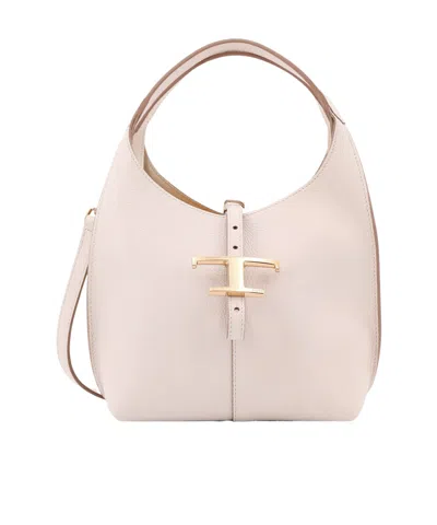 Tod's Double Handle Shoulder Bag In Nude