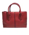 Tod's Double Handle Shoulder Bag In Red
