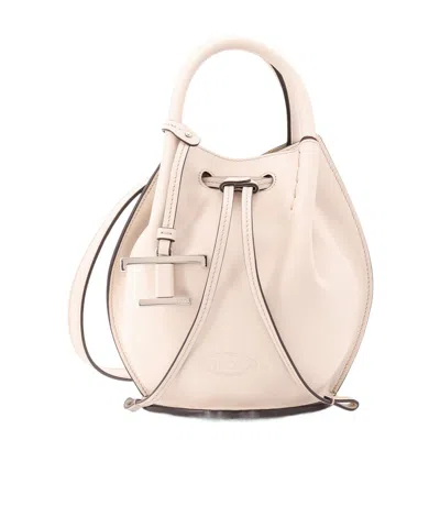 Tod's Double Handle Shoulder Bag In White